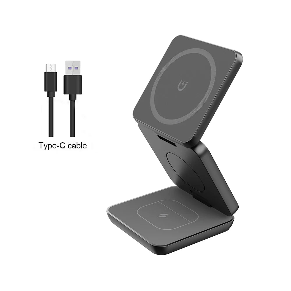 Foldable 3-in-1 MagSafe Travel Charger (USB-C)