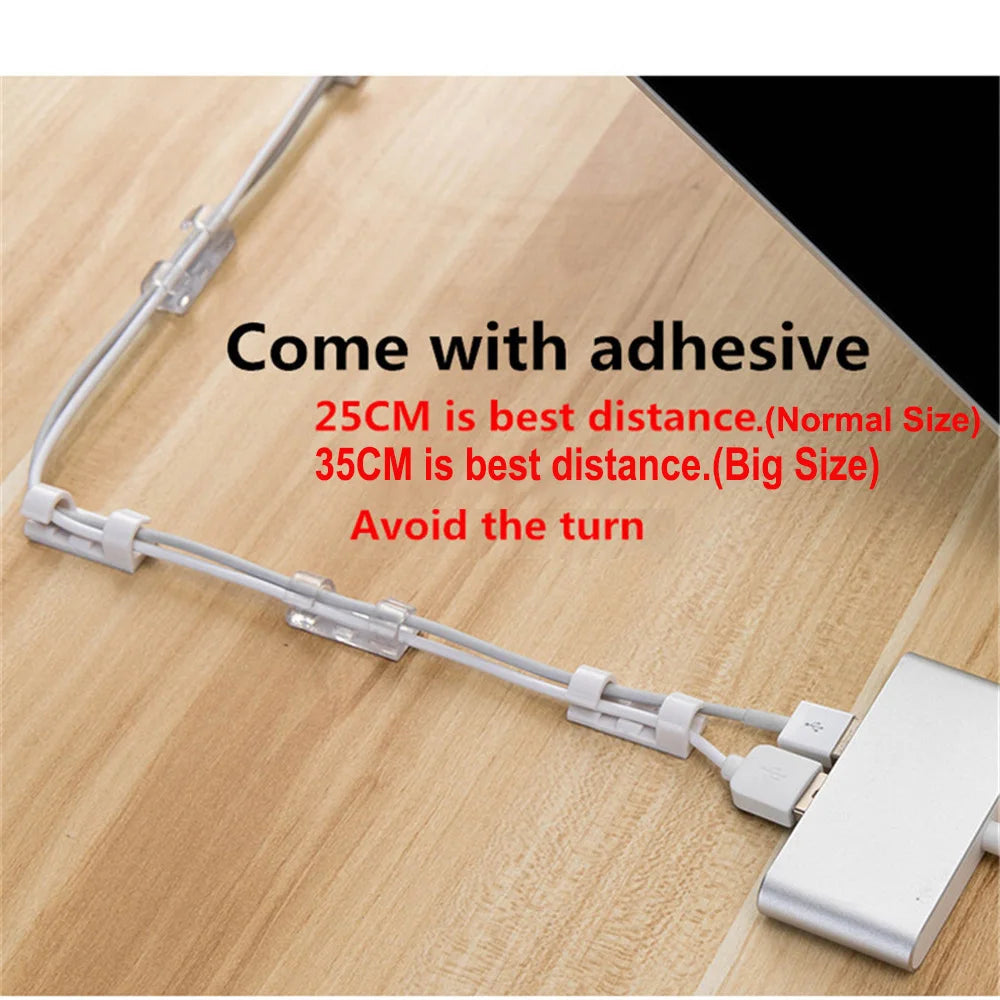 Cable Management Clips Kit (20-Piece, 3M Adhesive)