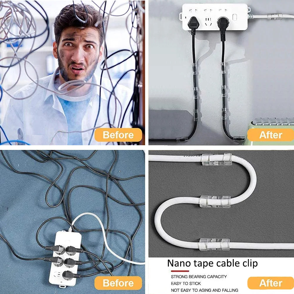 Cable Management Clips Kit (20-Piece, 3M Adhesive)