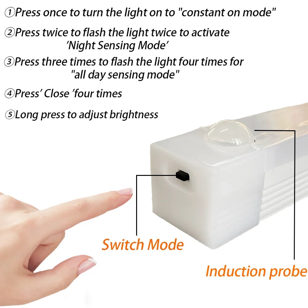 Motion-Sensor LED Light (USB-C Rechargeable, Magnetic) – 30 cm
