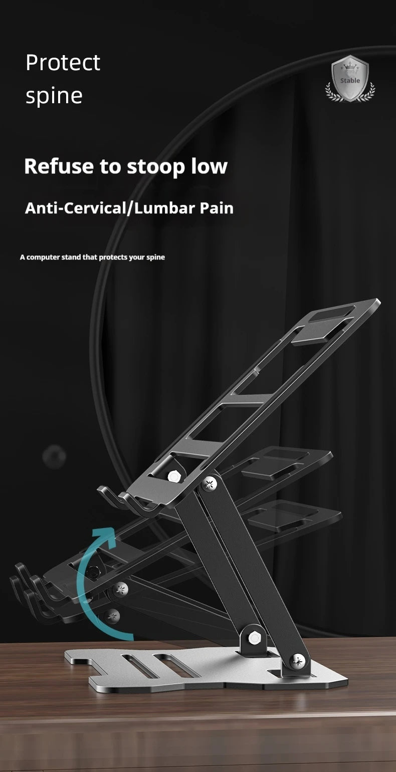 Foldable Metal Laptop Stand (Adjustable)