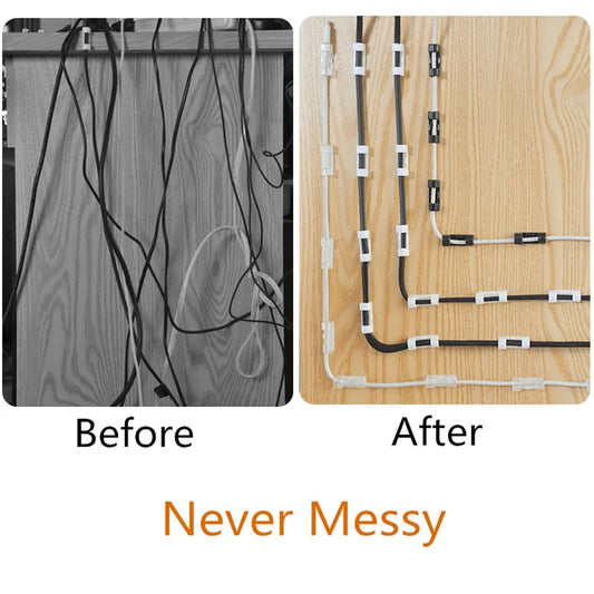 Cable Management Clips Kit (20-Piece, 3M Adhesive)