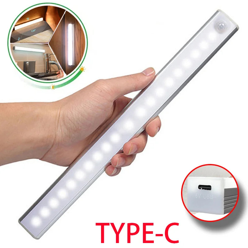 Motion-Sensor LED Light (USB-C Rechargeable, Magnetic) – 30 cm